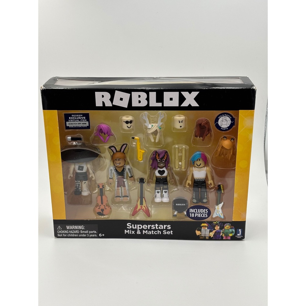 Roblox Superstars Mix & Match Set 18 Pieces Jazwares 19862 Virtual Code New